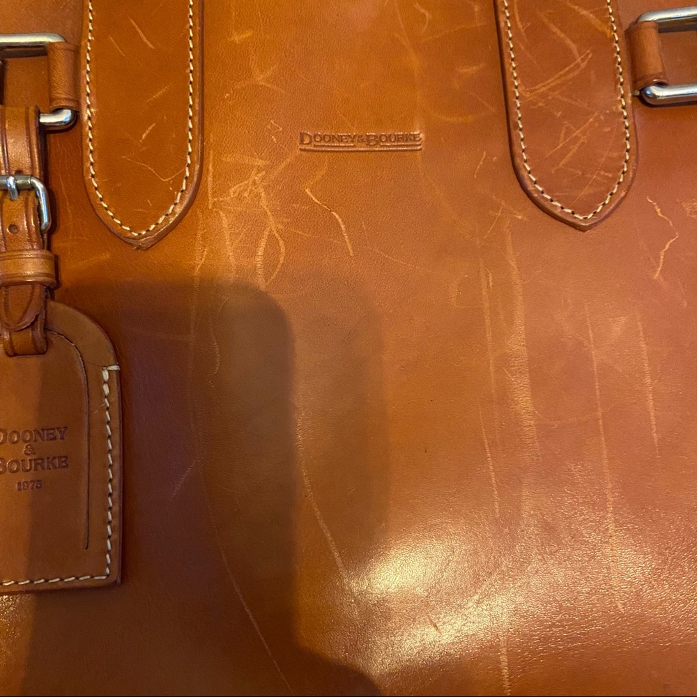Dooney & Bourke Tan Leather Satchel Bag - Picture 5 of 12